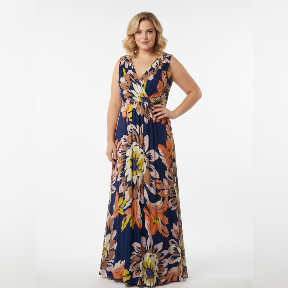 Seraphine Blue Floral Maxi Dress